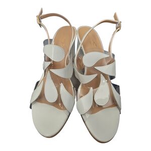 Brenda Zaro Elegant White Slingback Sandals